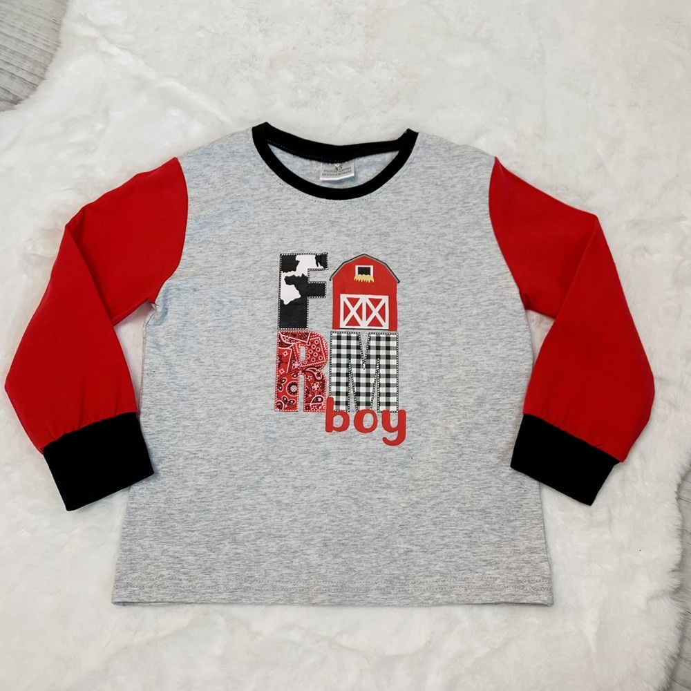 Farm Boy Long Sleeve Shirt, Baby Boy, Toddler Boy